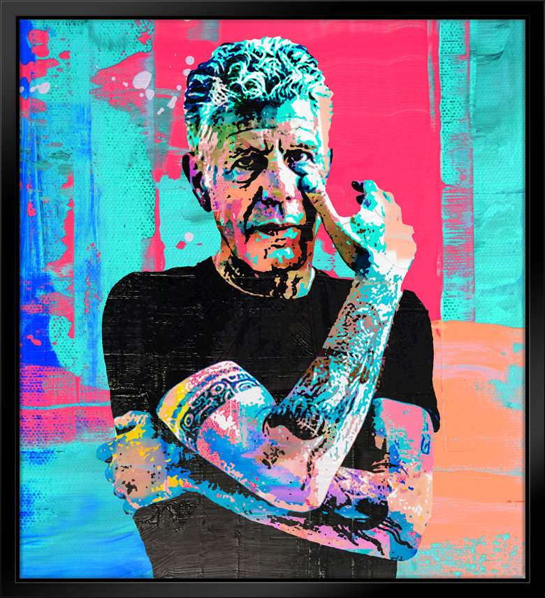 Anthony outlet Bourdain RIP - Ready to Hang Art Canvas - Vibrant & Colorful